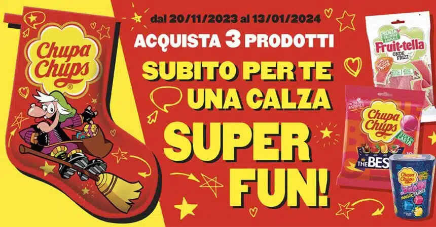 Acquista 3 prodotti, in regalo per te una calza Super Fun!