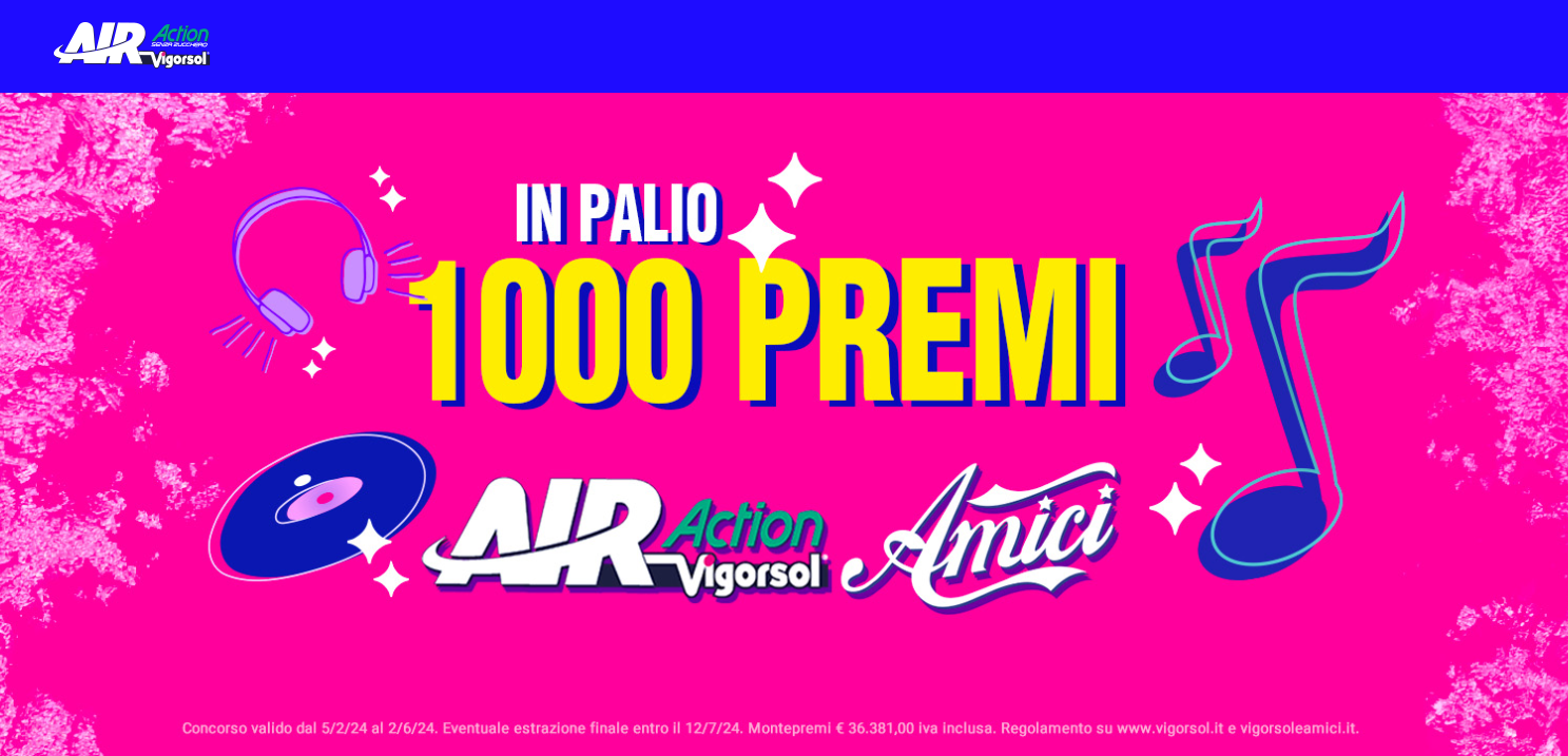 Concorso a premi instant win Air Action Vigorsol e Amici