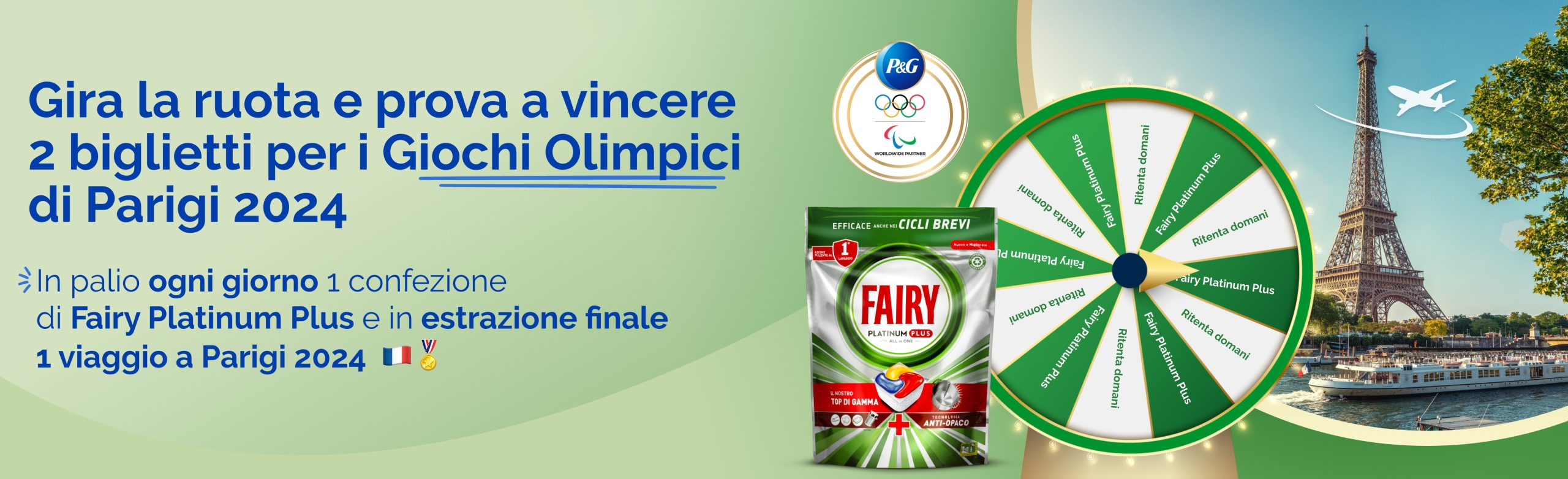 Ruota la fortuna e potresti vincere 2 biglietti per i Giochi Olimpici del 2024!