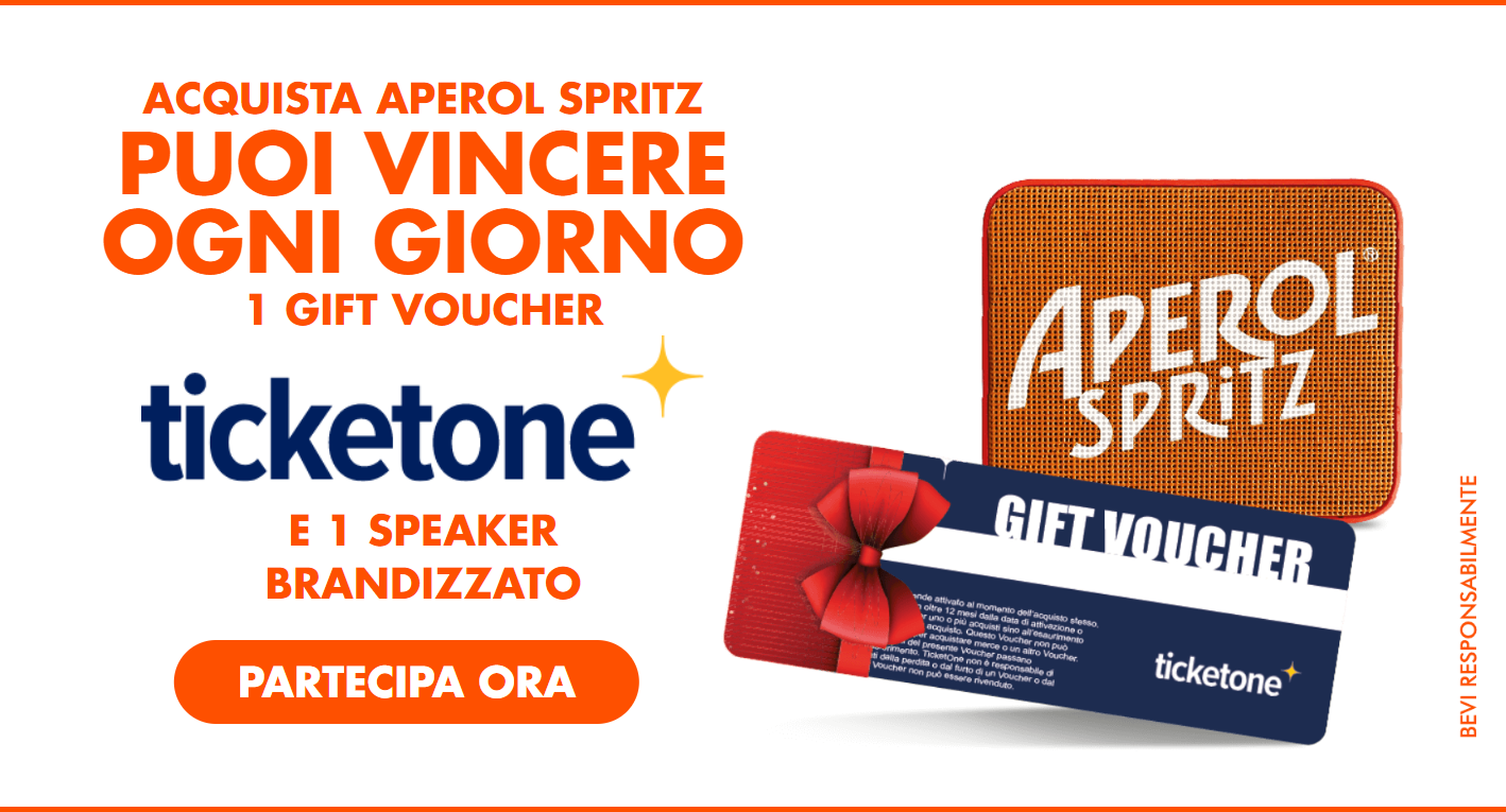 Concorso Aperol Spritz Estate 2024: vinci una gift card ticketone