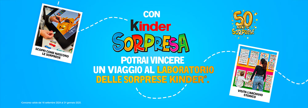 Partecipa al concorso 50 anni di Kinder Sorpresa